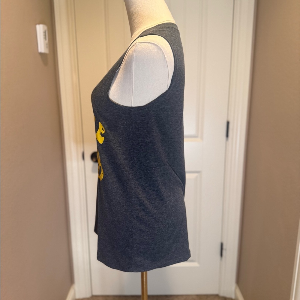 Gray Tank Top with Yellow Sunshine and Whiskey Print - Picture 2 of 3